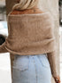 'Laurel' Long Sleeve Cropped Knit Top - Celes Fashion